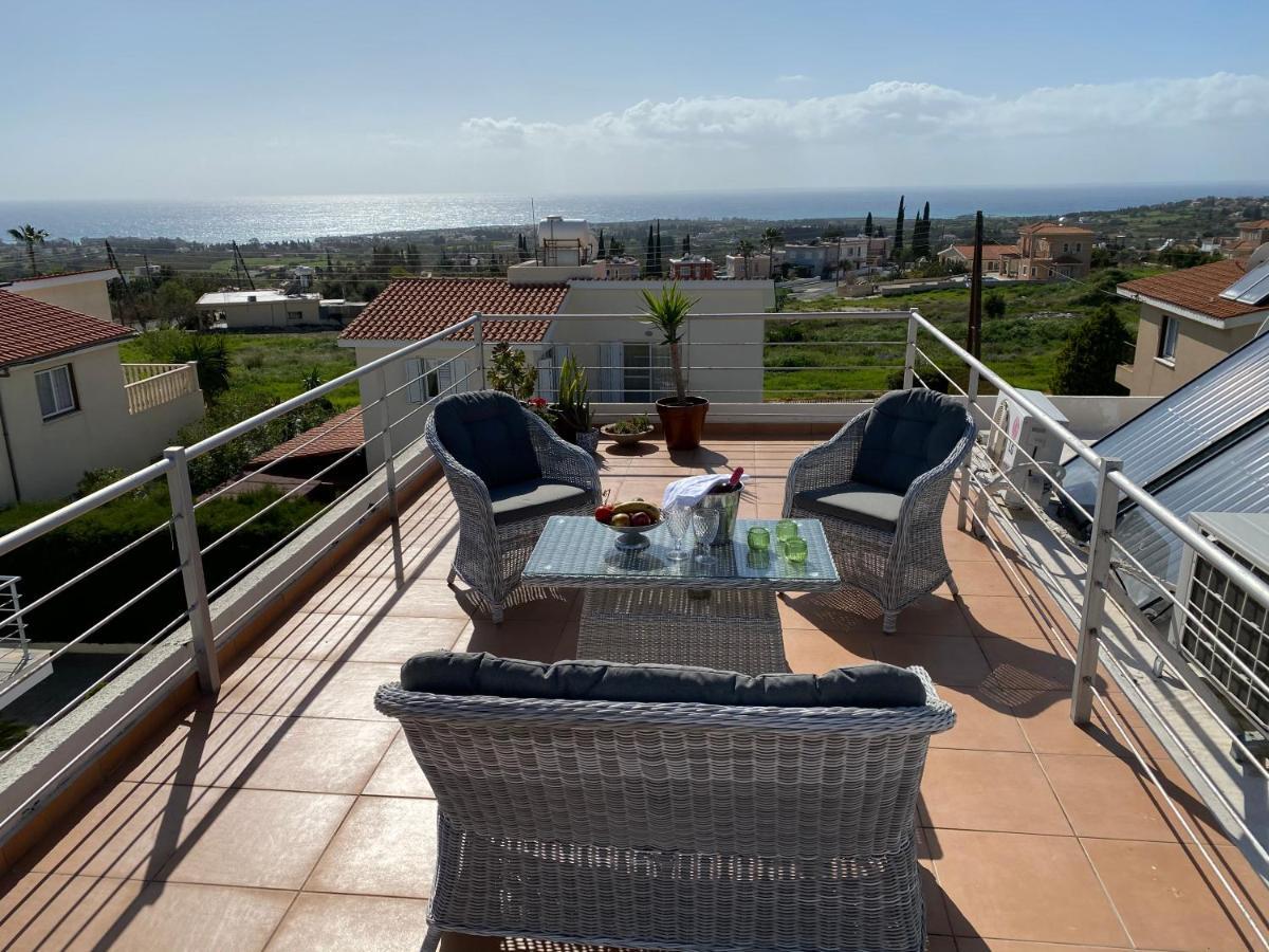 Roof Terrace & Sea View Entire Apartment Peyia Luaran gambar