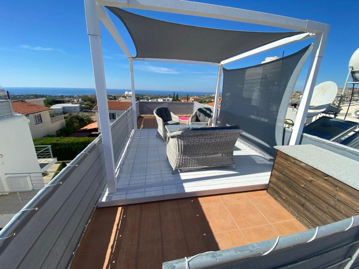 Roof Terrace & Sea View Entire Apartment Peyia Luaran gambar